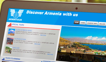 ARMINTOUR-TRAVEL AGENCY - Կայքի ձևավորում և պատրաստում