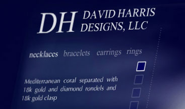 DAVID HARRIS DESIGNS JEWELLERY - Կայքի ձևավորում և պատրաստում