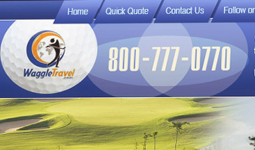 “WAGGLE TRAVEL” – GOLF TRAVEL COMPANY - Կայքի ձևավորում և պատրաստում