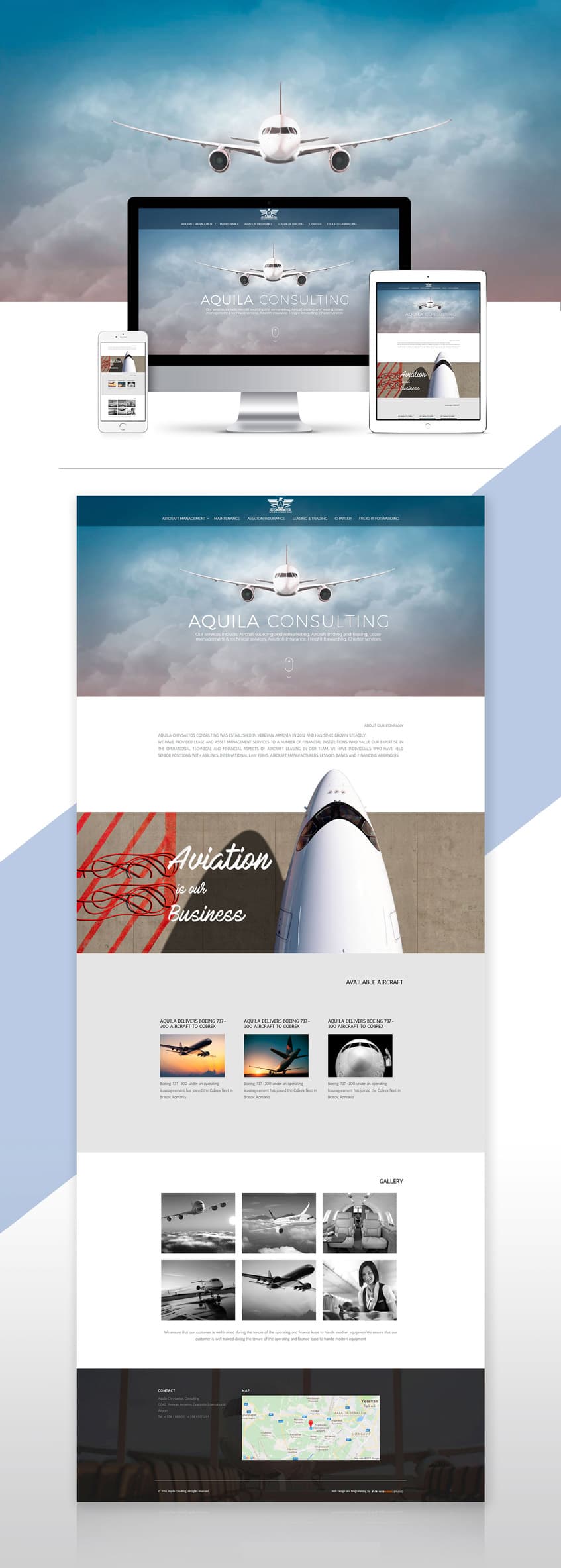 Aquila-Consulting - Дизайн и разработка веб-сайта