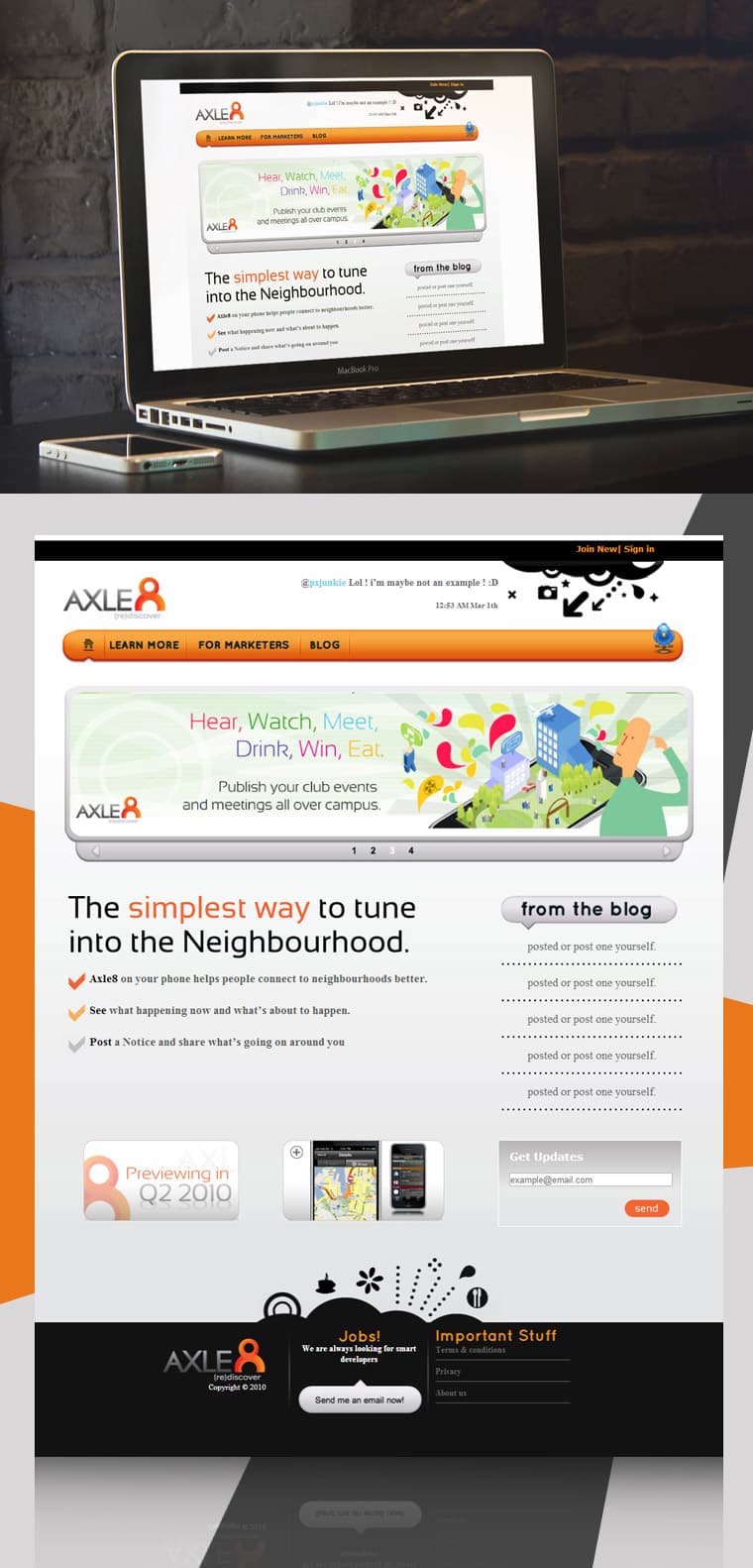 Axle 8, web site - Կայքի ձևավորում և պատրաստում