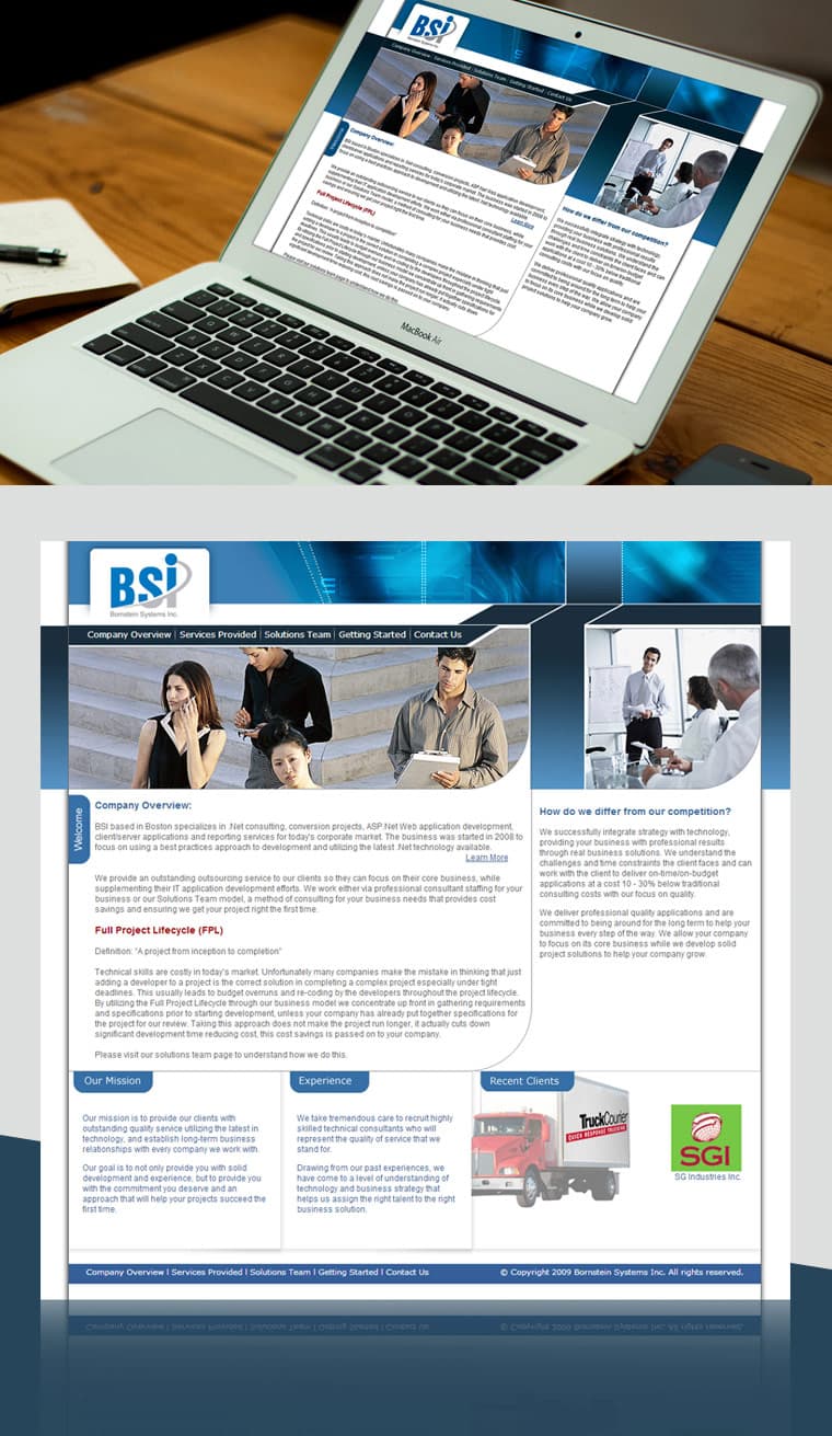 “BSI” .NET CONSULTING - Дизайн и разработка веб-сайта