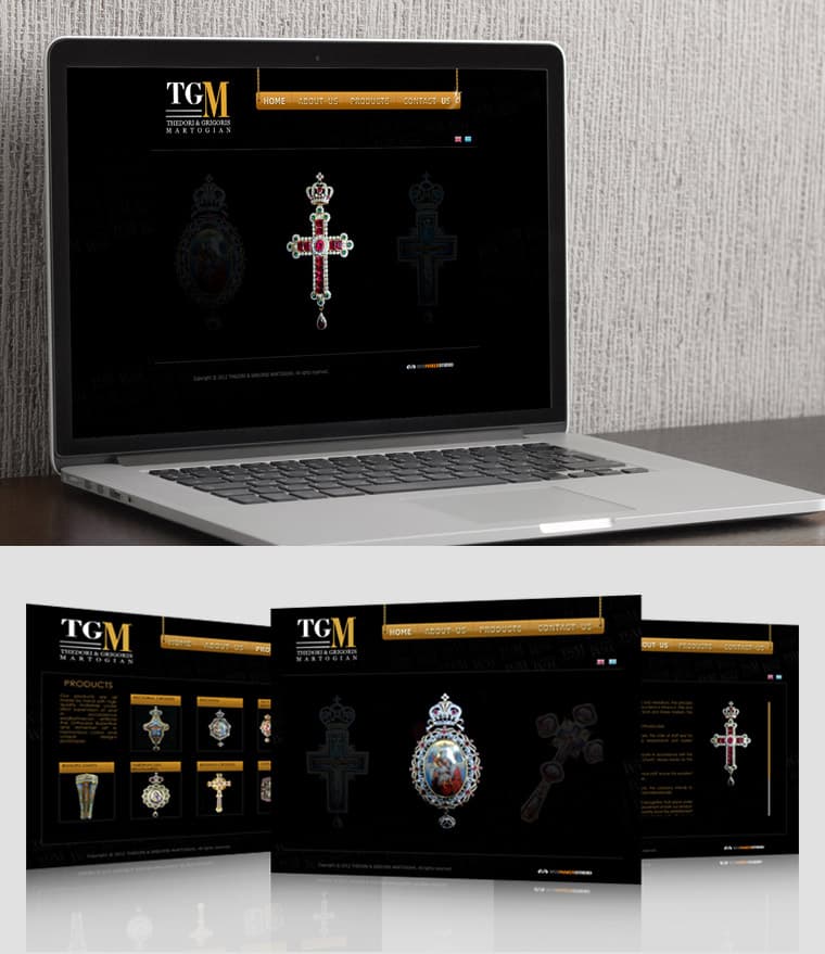 “TGM” CHURCH JEWELRY - Дизайн и разработка веб-сайта