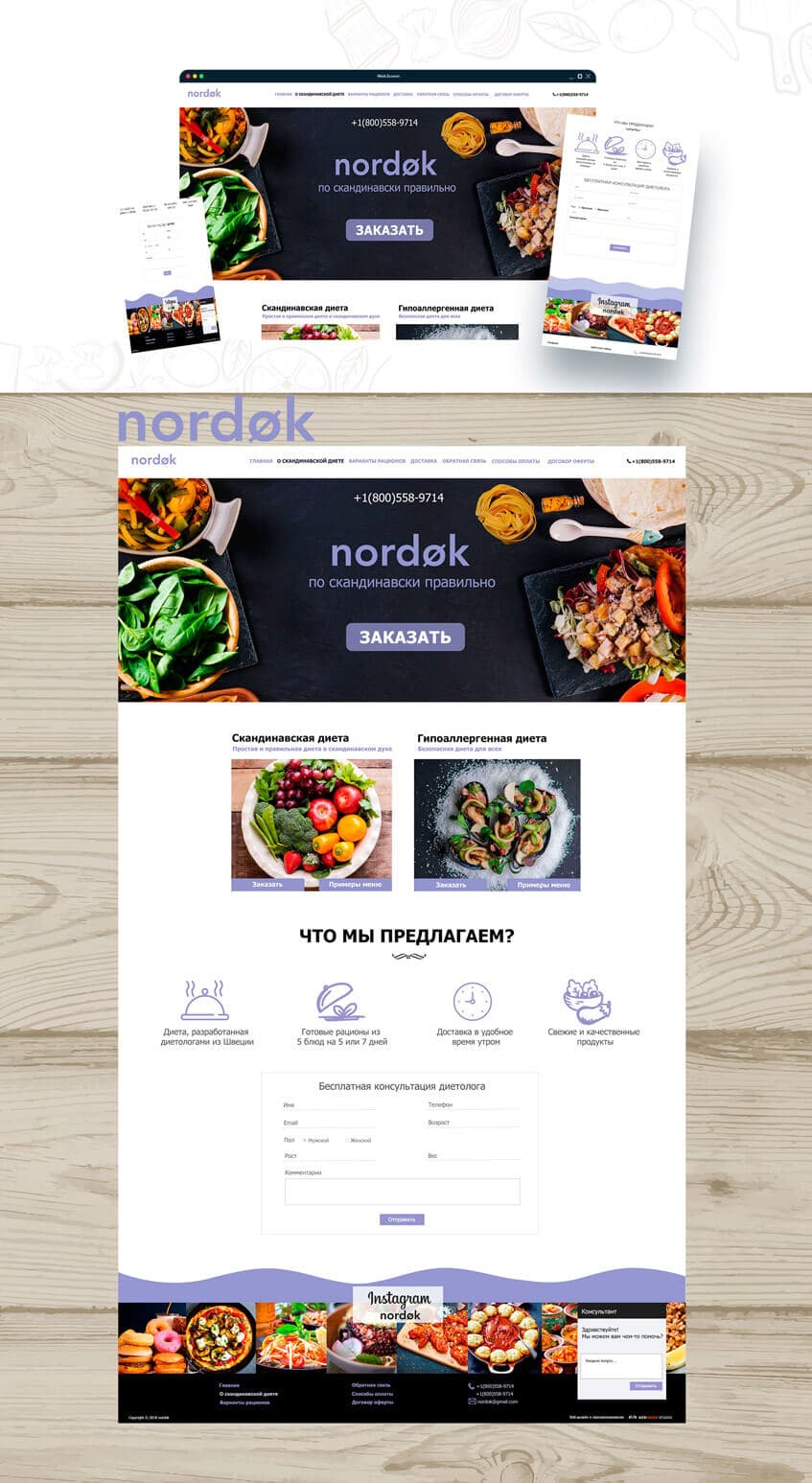 Nordok - Дизайн и разработка веб-сайта
