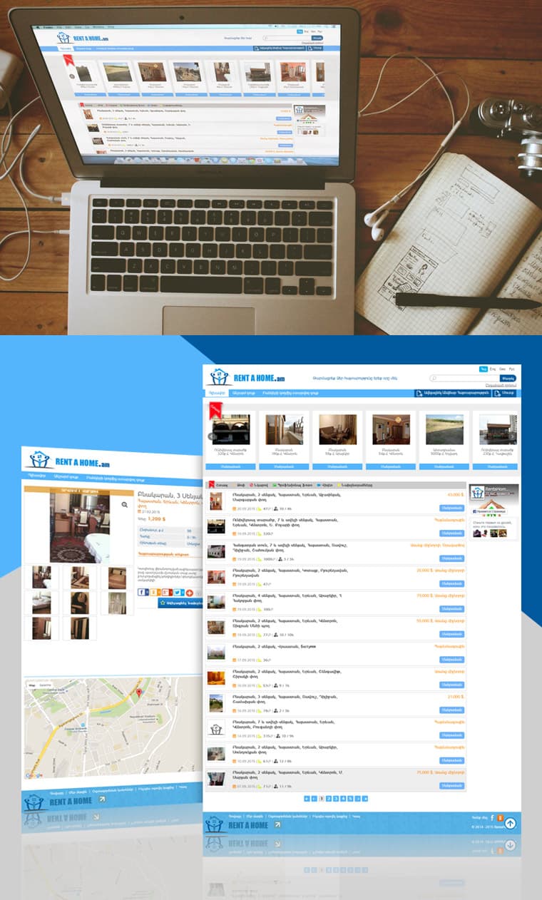 RENT A HOME – BUY, SELL OR RENT A HOME - Дизайн и разработка веб-сайта