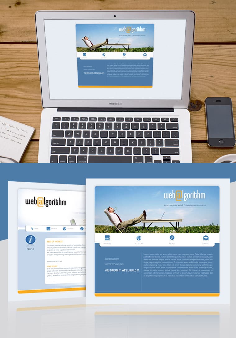 Webalgorithm - Дизайн и разработка веб-сайта
